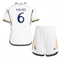 Camisa de Futebol Real Madrid Nacho #6 Equipamento Principal Infantil 2023-24 Manga Curta (+ Calças curtas)